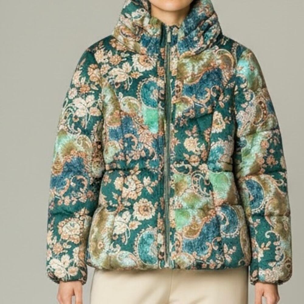 Marciano by Guess 'Katrin' Puffer Jacket, Heirloom Print Sz.44/8-NWT